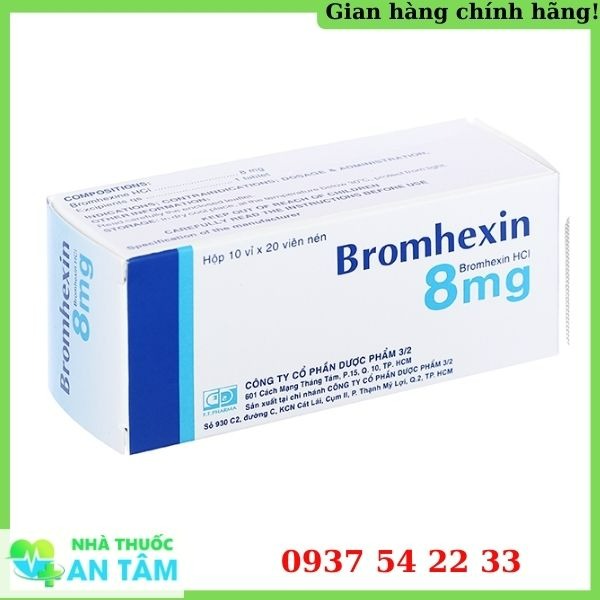 Bromhexin 8mg - Điều Trị Rối Loạn Tiết Dịch Phế Quản 2 Bromhexin 8mg - Điều Trị Rối Loạn Tiết Dịch Phế Quản