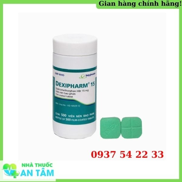 Dexipharm 15mg Dextromethorphan điều trị các triệu chứng ho