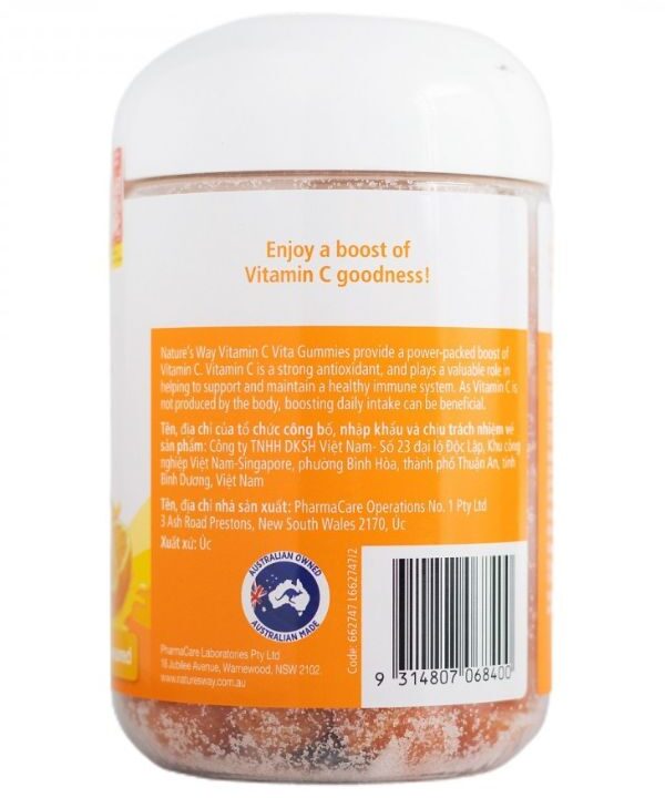 Kẹo dẻo Nature's Way Vitamin C Vita Gummies vị cam hỗ trợ và duy trì hệ miễn dịch khỏe mạnh (2)