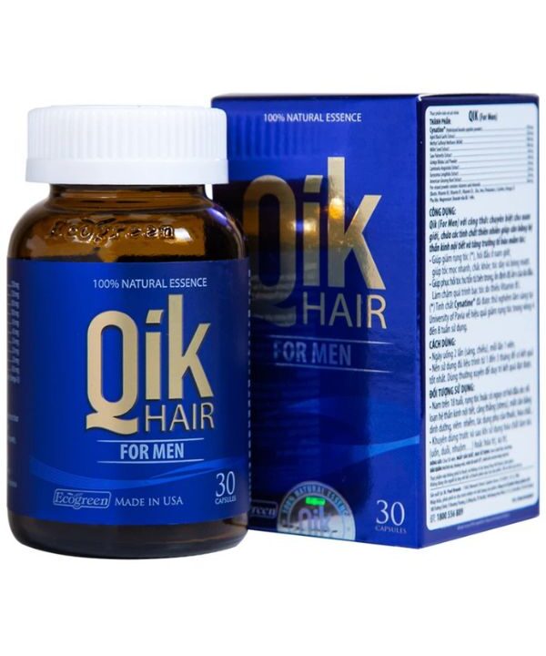 Viên uống Qik Hair For Men kích thích mọc tóc dành cho nam (hộp 30 viên) 3 Viên uống Qik Hair For Men kích thích mọc tóc dành cho nam (2)
