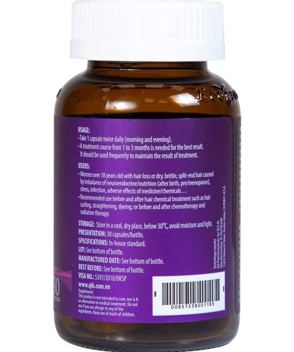 Viên uống Qik Hair For Women Ecogreen giúp giảm rụng tóc ở nữ giới, giúp tóc mọc nhanh (3)