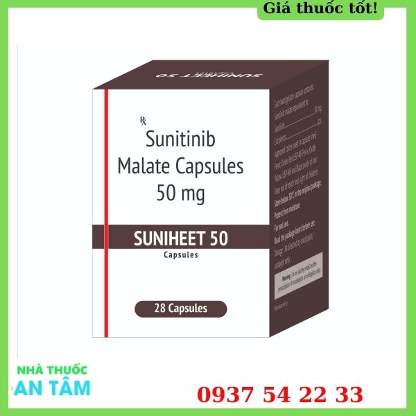 Thuốc Suniheet 50mg Sunitinib điều trị ung thư thận