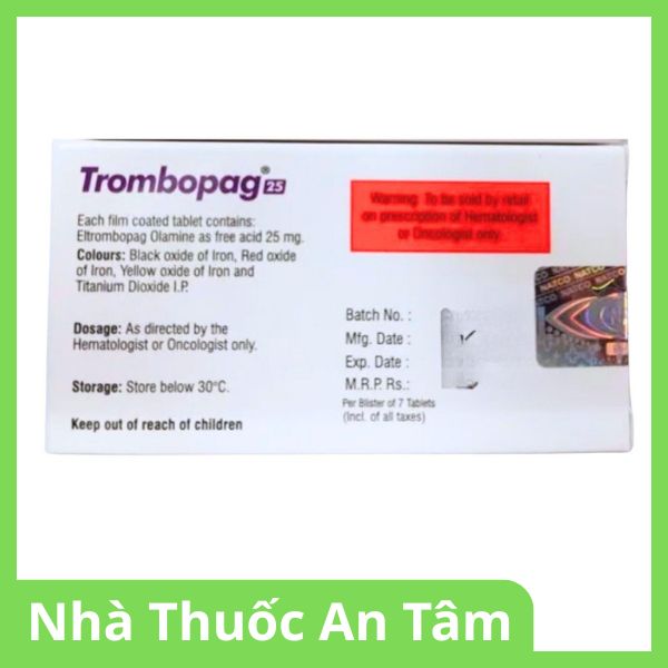 Thuốc Trombopag 25mg điều trị giảm tiểu cầu (3)