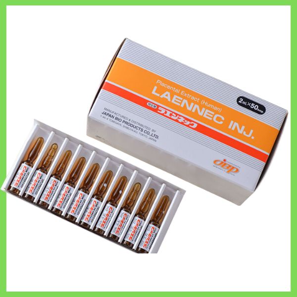 Thuốc Laennec, một loại thuốc tiêm có nguồn gốc từ chiết xuất nhau thai người (Human Placenta Extract)