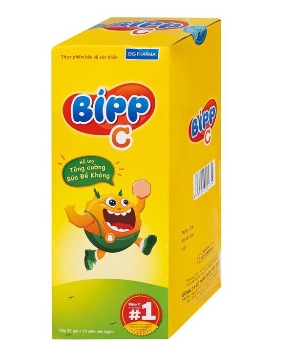 Viên ngậm Bipp C DHG Pharma vị cam tăng đề kháng (35 gói)
