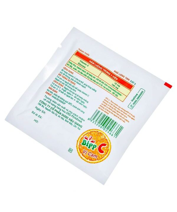 Viên ngậm Bipp C DHG Pharma vị cam tăng đề kháng (35 gói) (4)