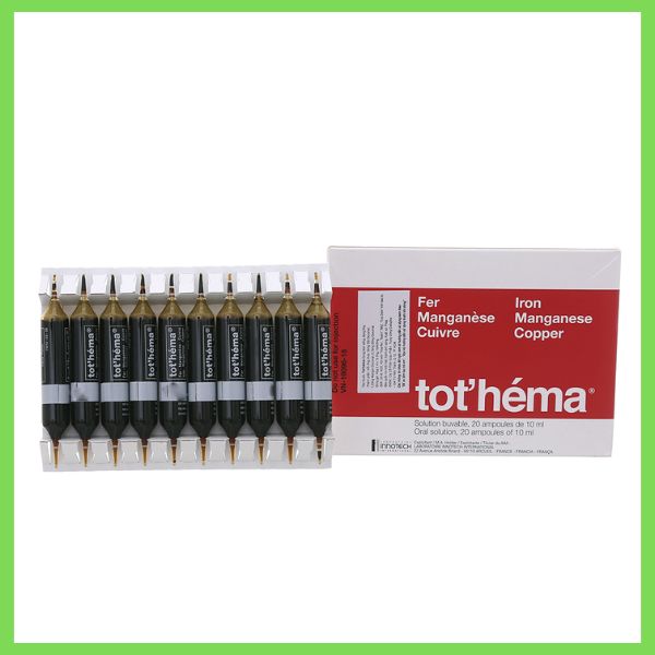 Thuốc bổ sung sắt tothema 10ml điều trị thiếu máu do sắt (2 vỉ x 10 ống x 10ml)