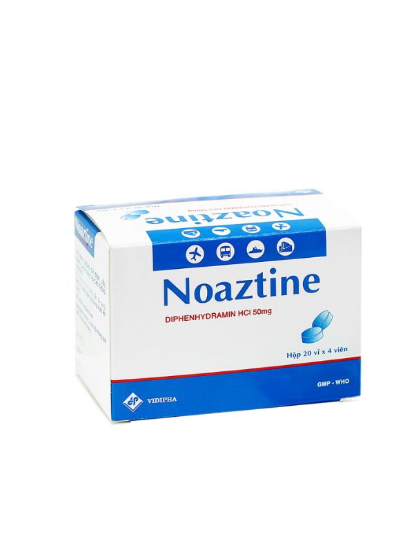 thuoc-chong-di-ung-noaztine-50mg-80-vien Viên nén Noaztine 50mg hỗ trợ trị dị ứng, cảm cúm (20 vỉ x 4 viên) (2)