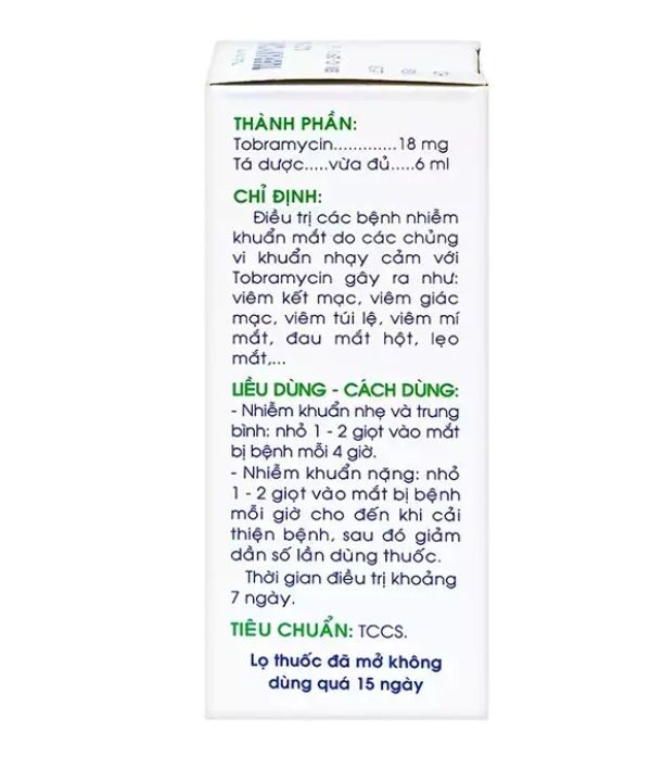 Thuốc nhỏ mắt tobramycin 0,3% Traphaco điều trị nhiễm khuẩn mắt (6ml) (4)