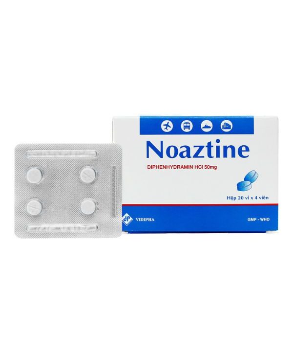 Thuốc Noaztine 50mg trị dị ứng, cảm cúm (20 vỉ x 4 viên) 3 Thuốc Noaztine 50mg trị dị ứng, cảm cúm (2)