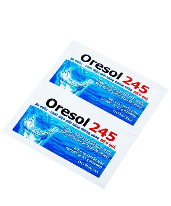 Thuốc oresol 245 bù nước, bổ sung chất điện giải (20 gói x 4.1g) (2)