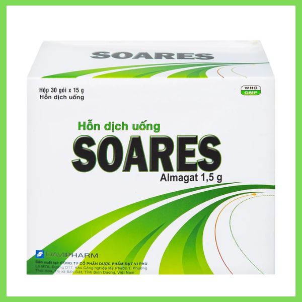 Hỗn dịch uống thuốc Soares Davipharm loét dạ dày (30 gói x 15g)