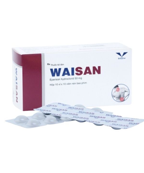 Viên nén thuốc Waisan 50mg trị triệu chứng tăng trương lực cơ (10 vỉ x 10 viên) (2)