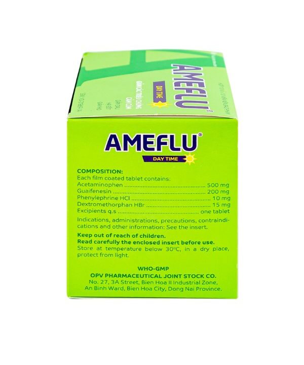 Thuốc Ameflu Day Time OPV giảm các triệu chứng cảm lạnh, cảm cúm (3)