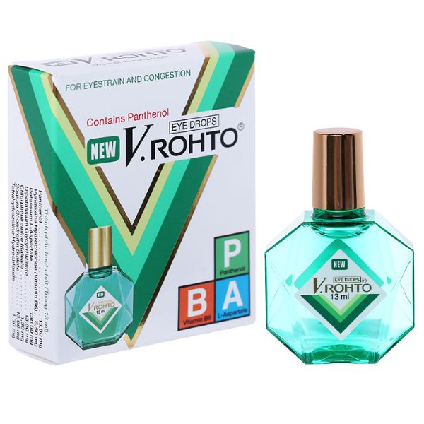 Thuốc nhỏ mắt New V.Rohto Xanh điều trị mỏi mắt, sung huyết kết mạc (1)