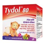 Thuốc Tydol 80mg giảm đau, hạ sốt cho bé (hộp 12 gói x 1.5g) Thuốc bột Tydol 80mg giảm đau từ nhẹ đến vừa và hạ sốt