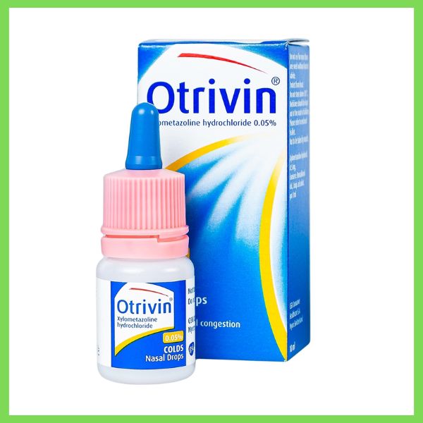 Thuốc nhỏ mũi Otrivin 0.05% GSK điều trị nghẹt mũi, sung huyết mũi họng (10ml)