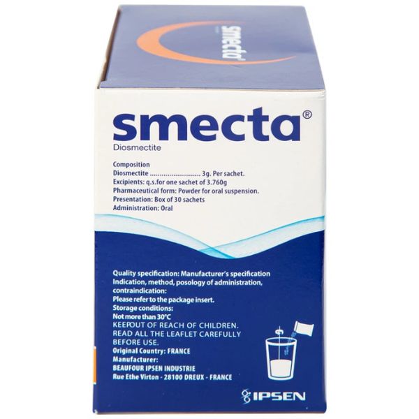 Bột pha hỗn dịch uống Smecta 3g trị các triệu chứng tiêu chảy cấp (2)