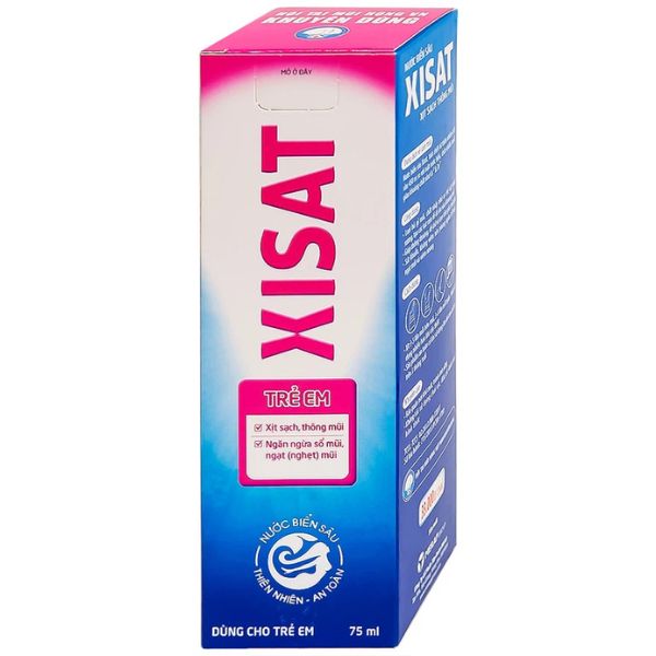 Dung dịch xịt mũi Xisat hồng dành cho trẻ em giảm nghẹt mũi (1)
