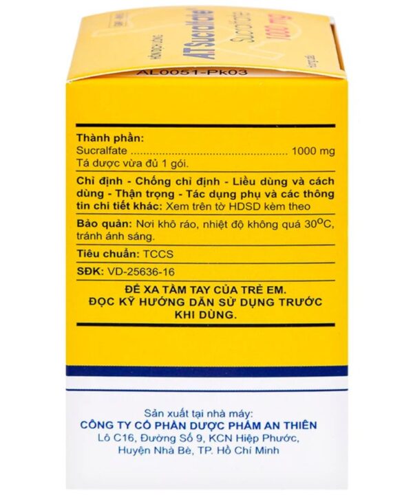 Thuốc A.T Sucralfate 1000mg trị loét dạ dày (4)