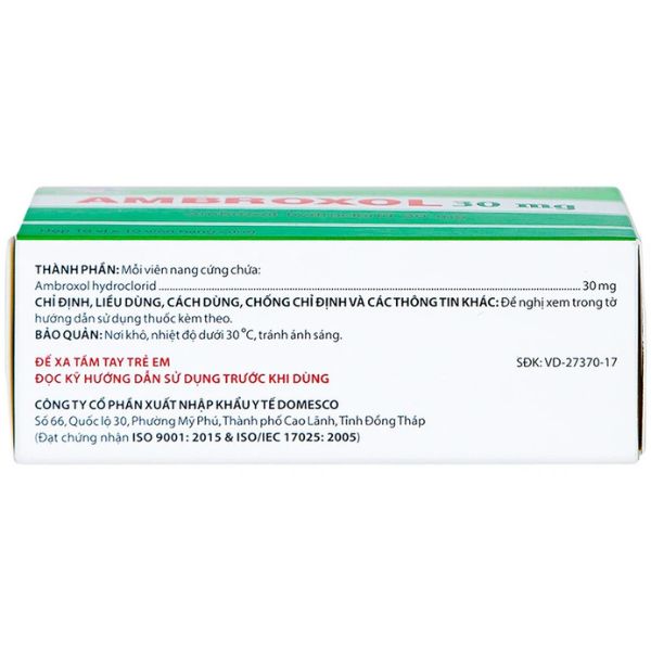 Thuốc Ambroxol 30mg Domesco tan đàm (2)