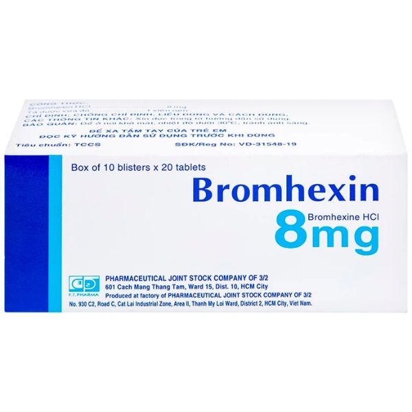 Thuốc Bromhexin 8mg Dược 3-2 tan đàm (2)