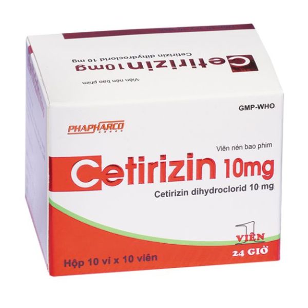 Thuốc Cetirizin 10mg Phapharco chống dị ứng (1)