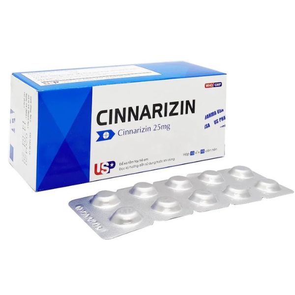 Thuốc Cinnarizin 25mg USP chống say tàu xe