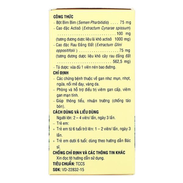 Thuốc lợi gan mật Bar Pharmedic điều trị các bệnh về gan (2)