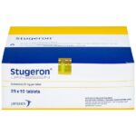 Thuốc Stugeron 25mg trị rối loạn tuần hoàn não, say tàu xe (25 vỉ x 10 viên) Thuốc Stugeron 25mg trị rối loạn tuần hoàn não (1)