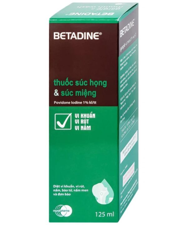 Thuốc súc họng Betadine Gargle and Mouthwash phòng và trị nhiễm khuẩn khoang miệng (1)