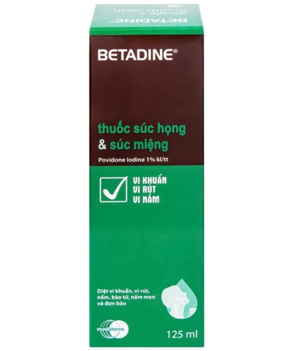Thuốc súc họng Betadine Gargle and Mouthwash phòng và trị nhiễm khuẩn khoang miệng (2)