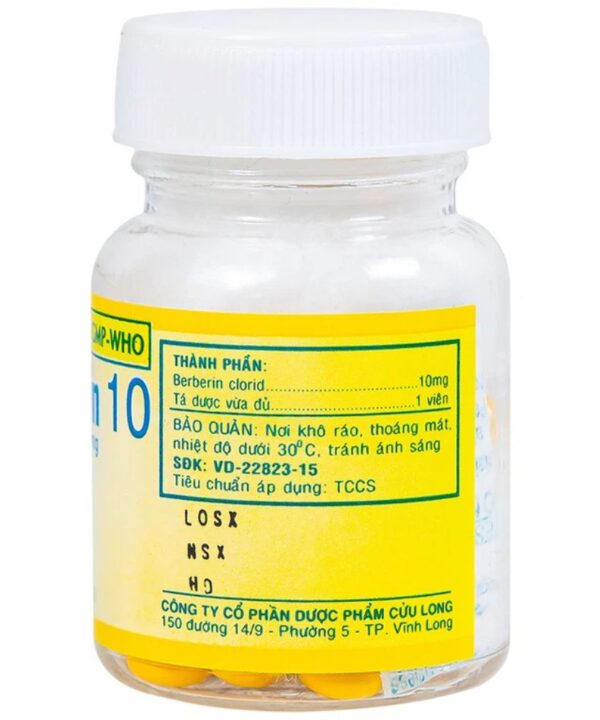 Thuốc Berberin 10mg điều trị lỵ (2)
