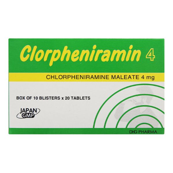 Thuốc Clorpheniramin 4 DHG trị viêm mũi dị ứng (1)