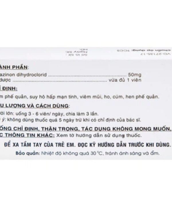 Thuốc Eprazinone 50mg Mebiphar trị viêm phế quản (2)