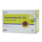 Thuốc Fexofenadine 60-HV trị viêm mũi dị ứng, mày đay (10 vỉ x 10 viên) Thuốc Fexofenadine 60-HV trị viêm mũi dị ứng (1)