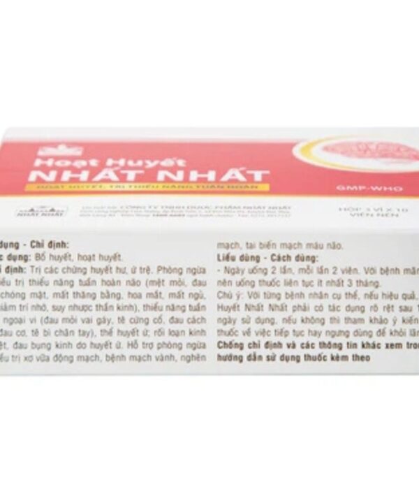 Thuốc Hoạt Huyết Nhất Nhất phòng và trị thiểu năng tuần hoàn não (4)