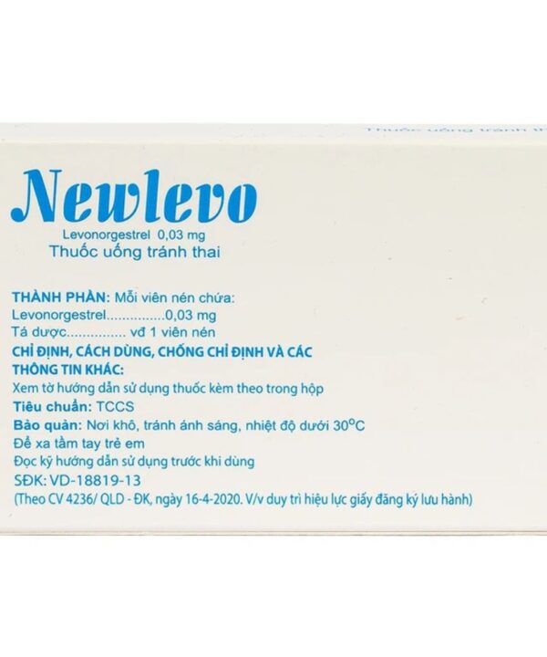 Thuốc tránh thai hằng ngày Newlevo Babiophar (2)