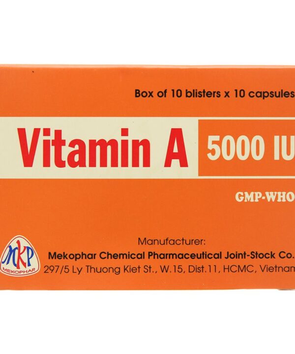 Thuốc Vitamin A 5000IU Mekophar điều trị thiếu Vitamin A (1)