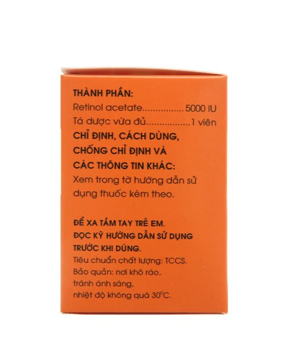 Thuốc Vitamin A 5000IU Mekophar điều trị thiếu Vitamin A (2)