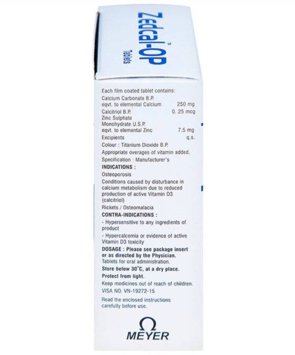 Thuốc Zedcal-OP Tablets trị loãng xương (3)