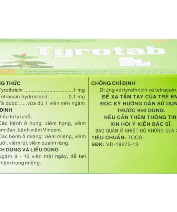 Viên ngậm Tyrotab sát khuẩn (4)