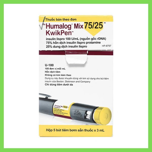 Bút tiêm Humalog Mix 75/25 KwikPen là thuốc gì? Công dụng và liều dùng 8 Bút tiêm Humalog Mix 75/25 KwixPen điều trị đái tháo đường (4)