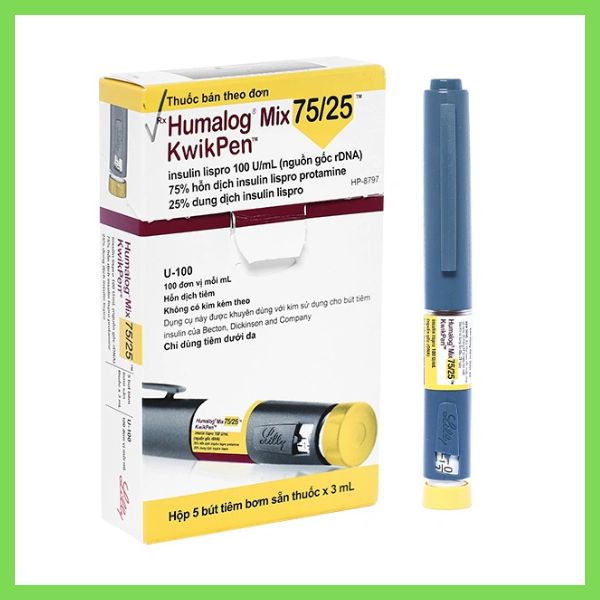 Bút tiêm Humalog Mix 75/25 KwikPen là thuốc gì? Công dụng và liều dùng 5 Bút tiêm Humalog Mix 75/25 KwixPen điều trị đái tháo đường (1)