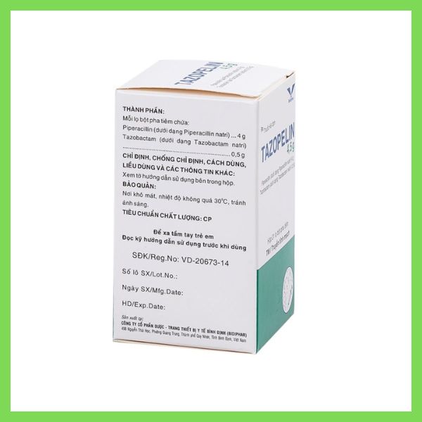 Thuốc Tazopelin 4.5g công dụng, liều dùng và cảnh báo 10 Thuốc tiêm Tazopelin 4,5g (4)