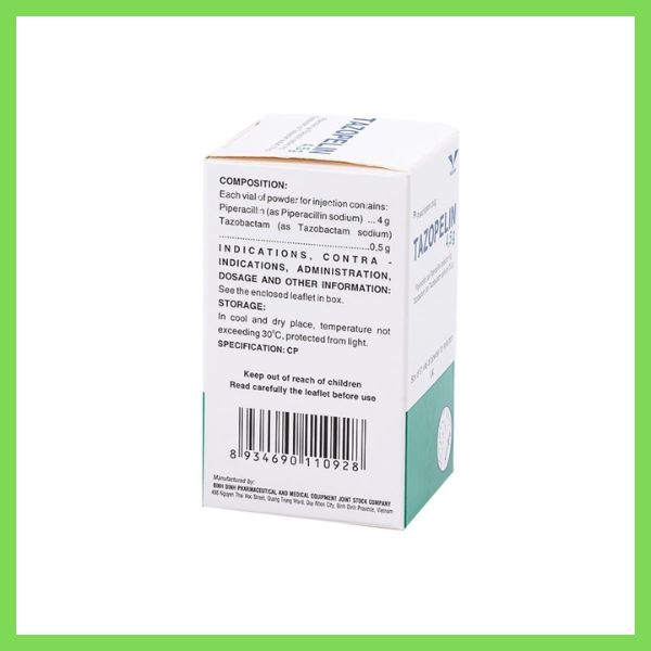 Thuốc Tazopelin 4.5g công dụng, liều dùng và cảnh báo 9 Thuốc tiêm Tazopelin 4,5g (3)