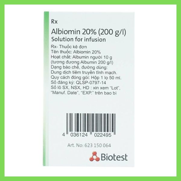 thuoc-albiomin-20-2 Thuốc Albiomin 20% điều trị cấp cứu trường hợp choáng do giảm thể tích máu (3)