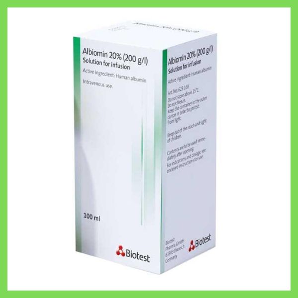 Thuốc Albiomin 20% điều trị cấp cứu trường hợp choáng do giảm thể tích máu