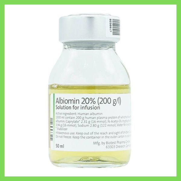 thuoc-albiomin-20-4 Thuốc Albiomin 20% điều trị cấp cứu trường hợp choáng do giảm thể tích máu (4)