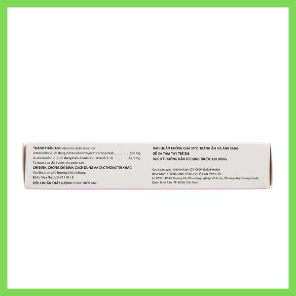 Thuốc Biocemet DT 500mg/62,5mg điều trị viêm amiđan, viêm xoang (2)